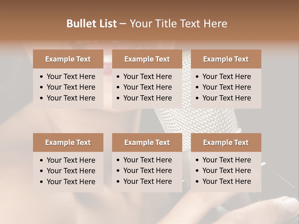 Sing Face Black PowerPoint Template