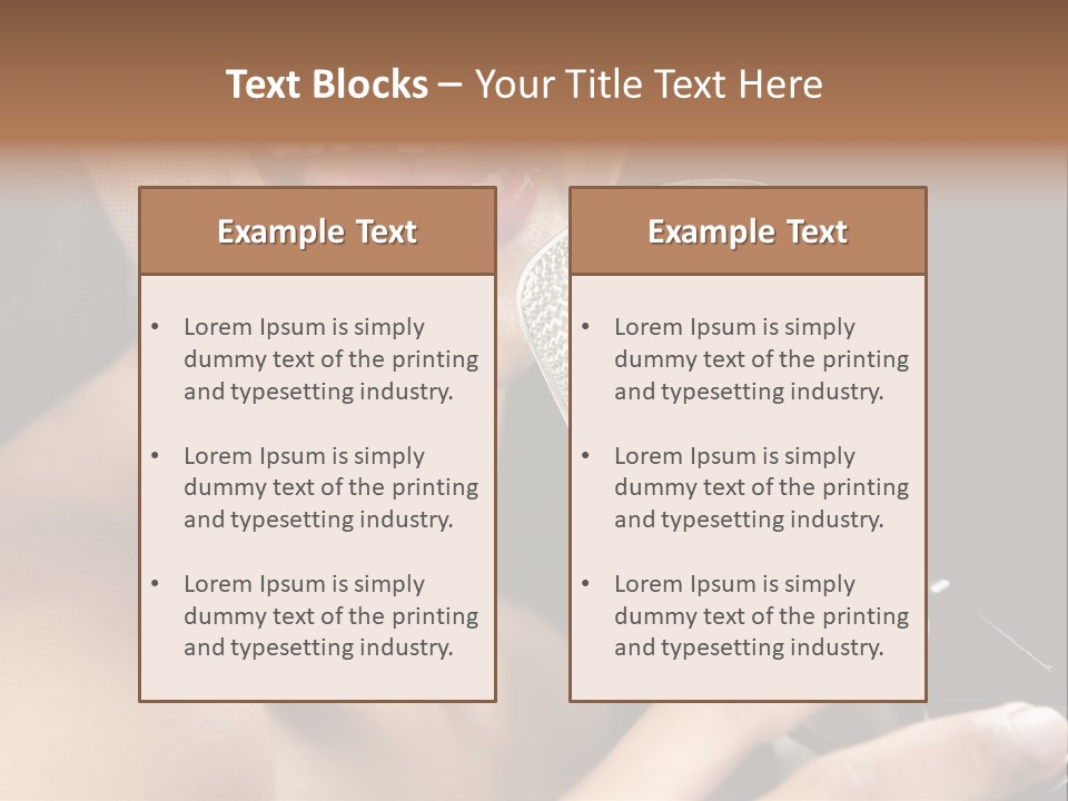 Sing Face Black PowerPoint Template
