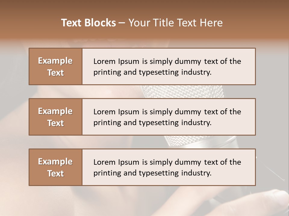 Sing Face Black PowerPoint Template
