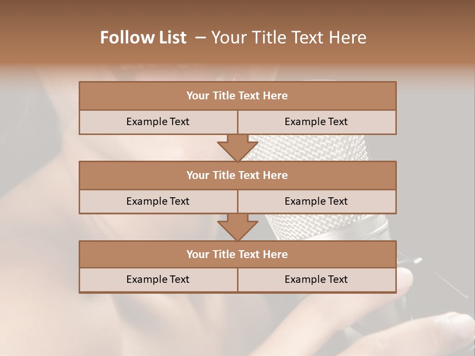 Sing Face Black PowerPoint Template