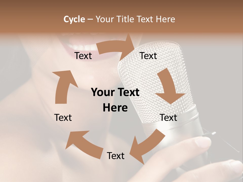 Sing Face Black PowerPoint Template