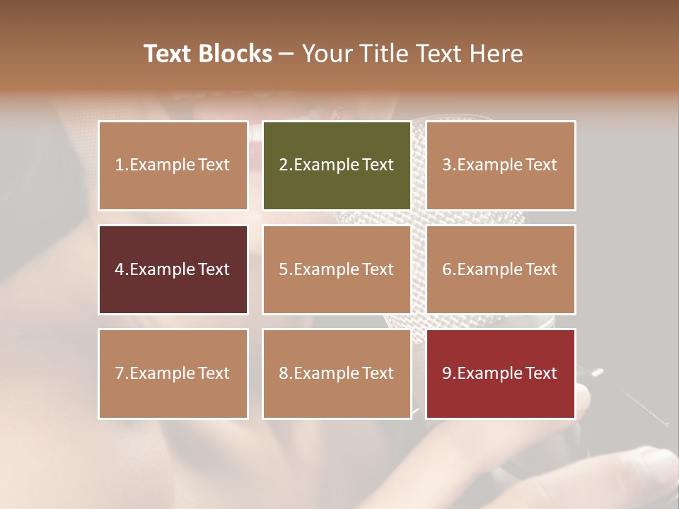 Sing Face Black PowerPoint Template