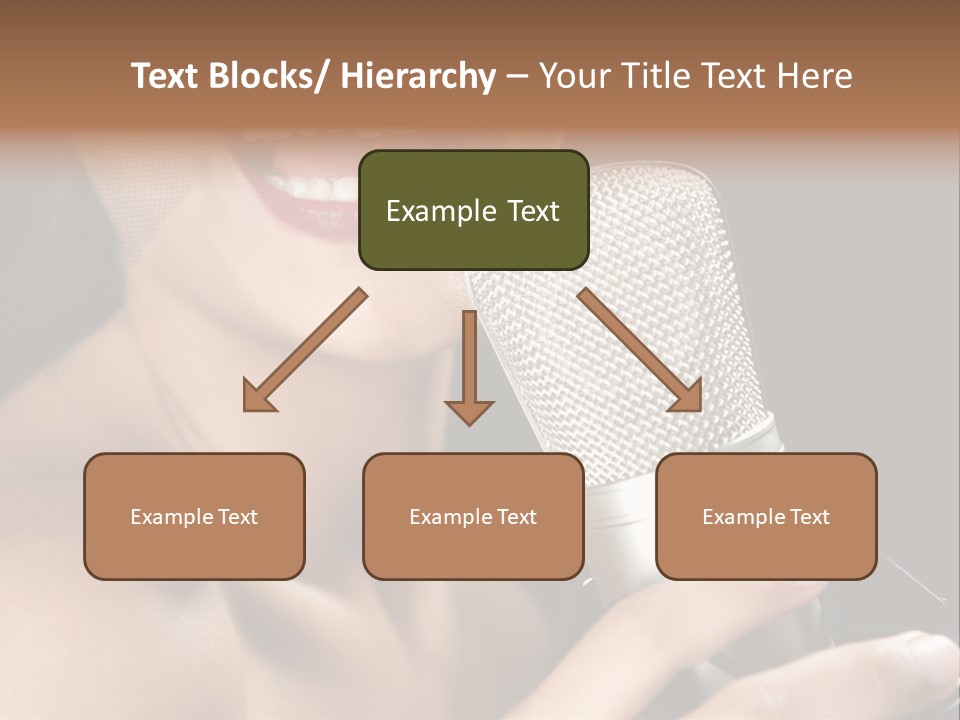 Sing Face Black PowerPoint Template