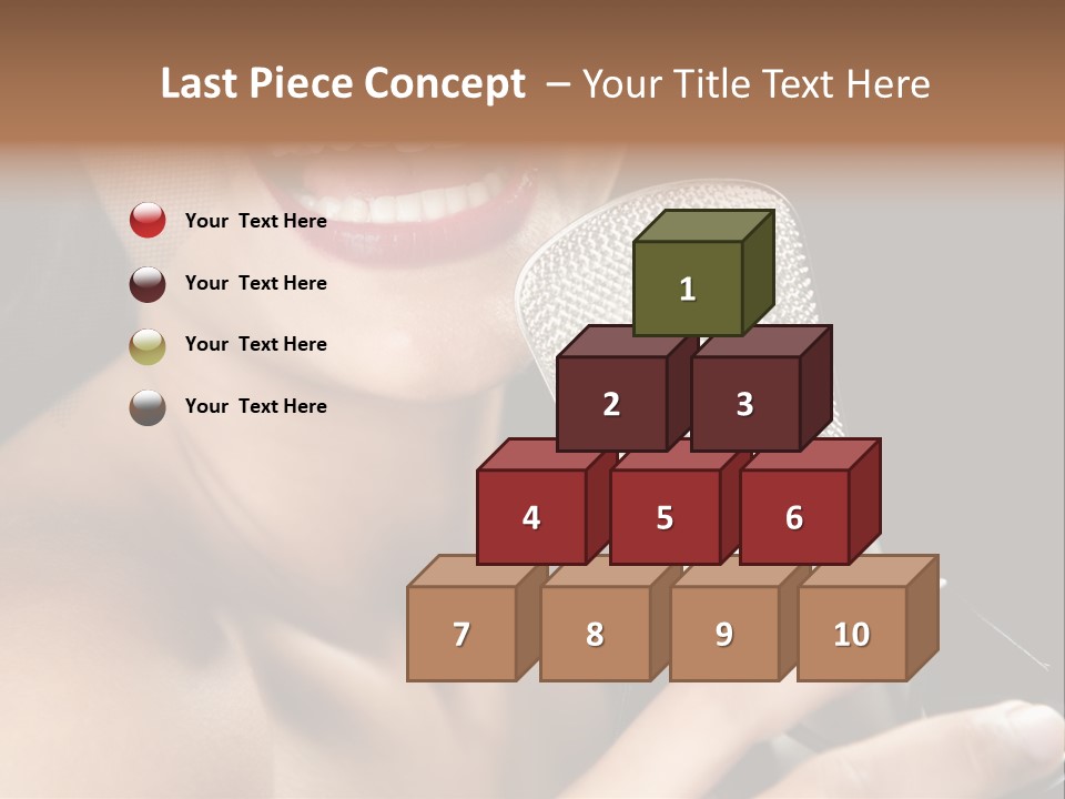 Sing Face Black PowerPoint Template