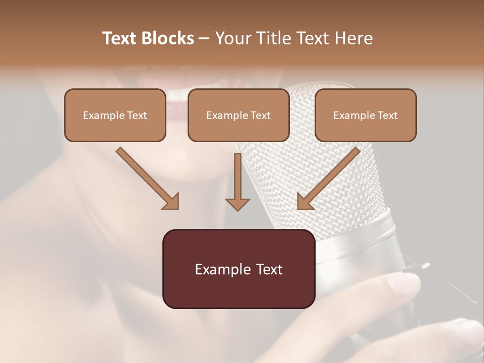 Sing Face Black PowerPoint Template