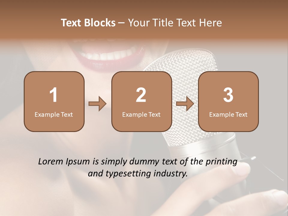 Sing Face Black PowerPoint Template