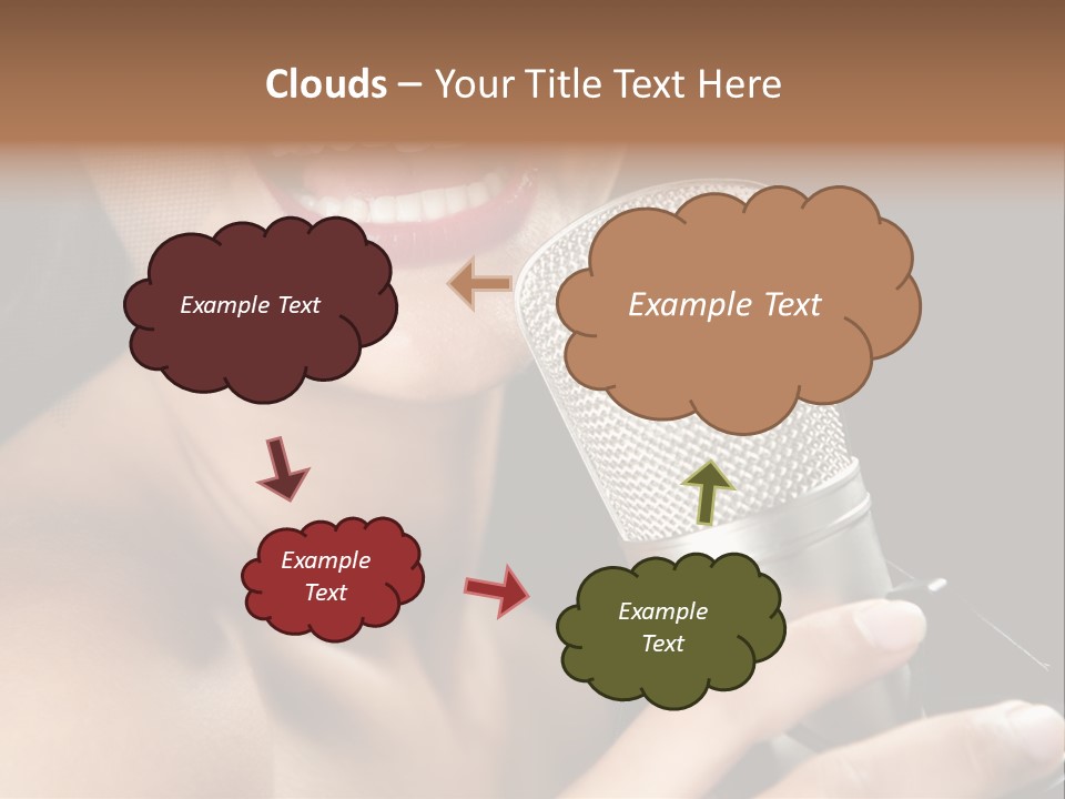 Sing Face Black PowerPoint Template