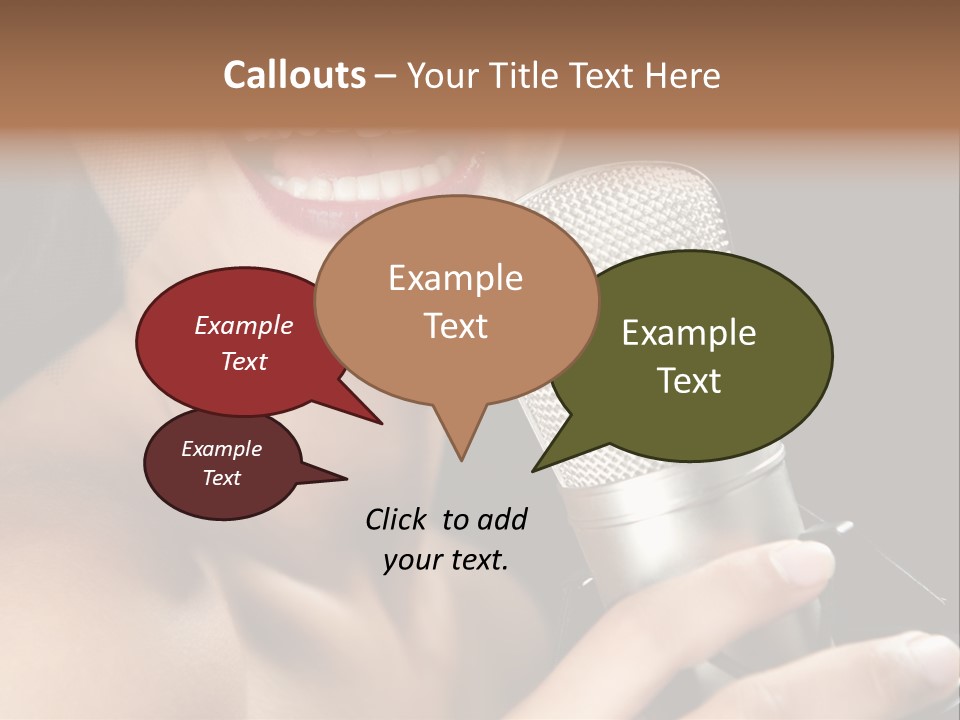 Sing Face Black PowerPoint Template