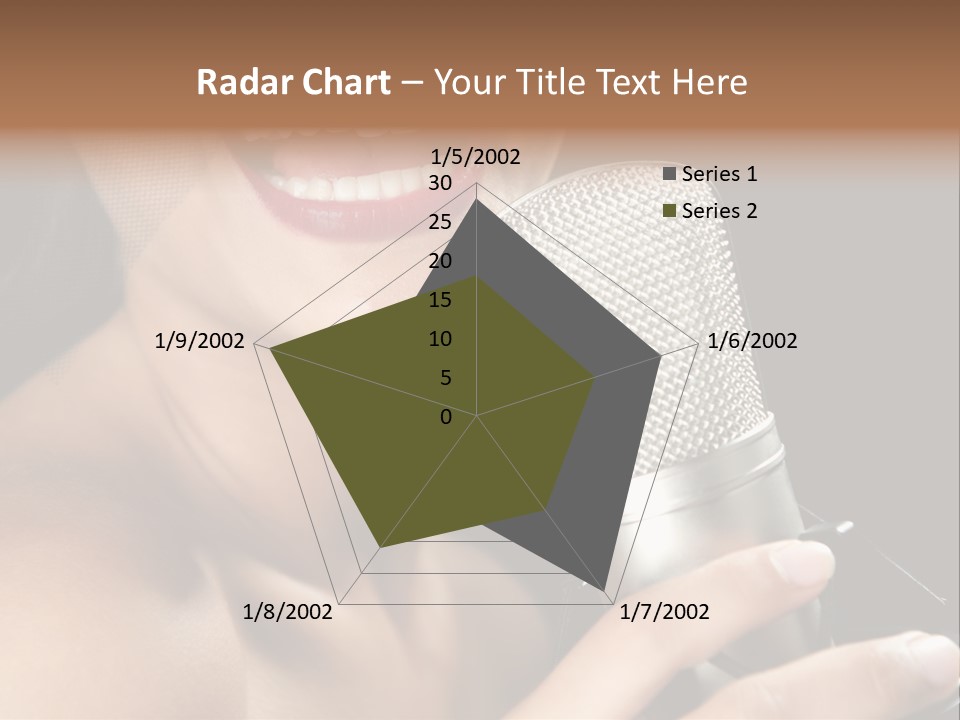 Sing Face Black PowerPoint Template