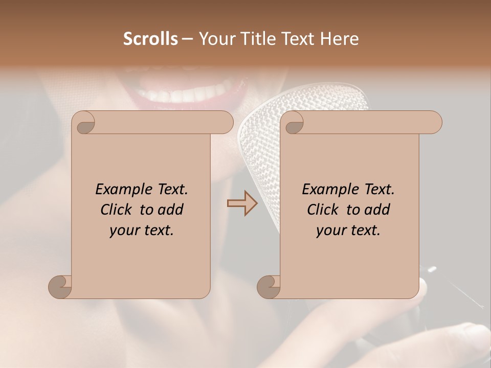 Sing Face Black PowerPoint Template