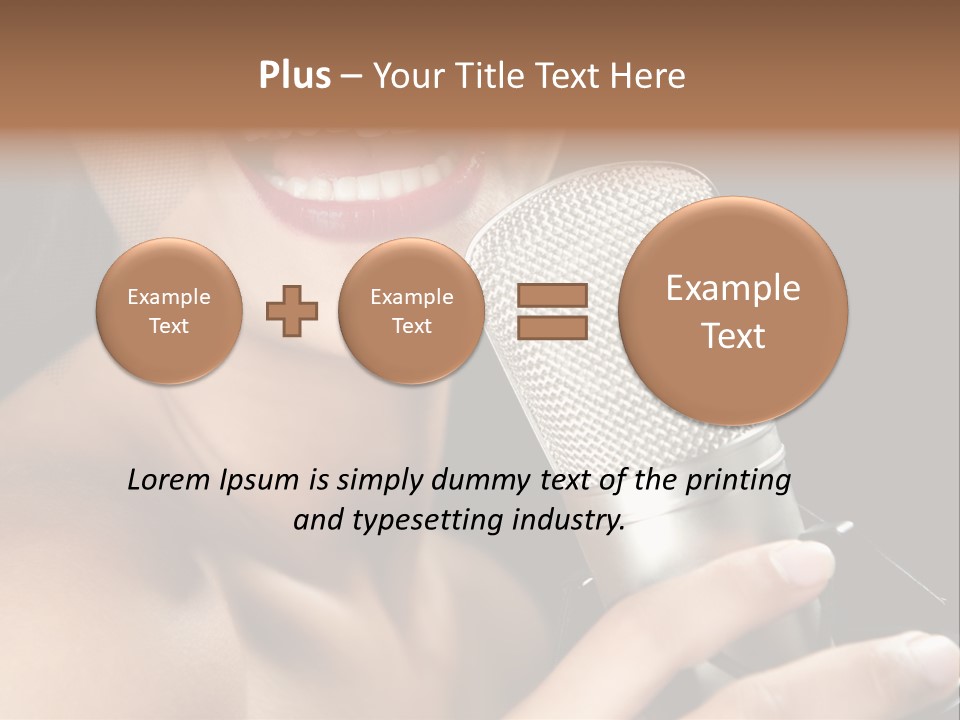 Sing Face Black PowerPoint Template