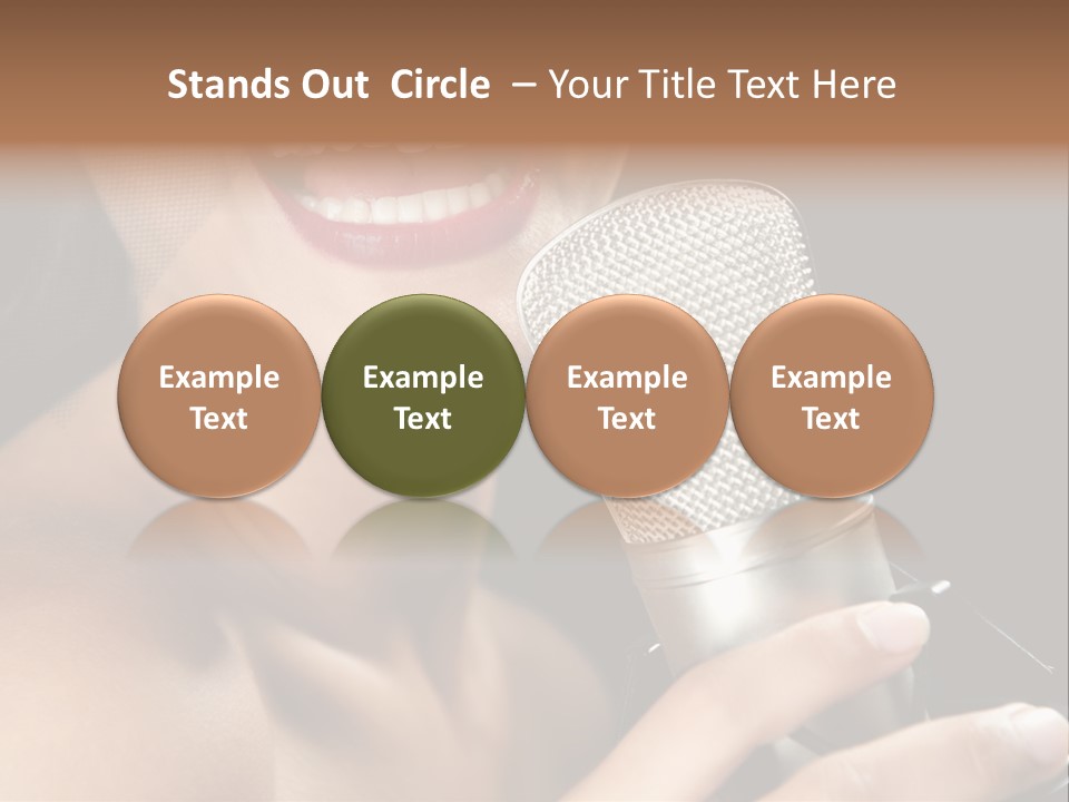 Sing Face Black PowerPoint Template