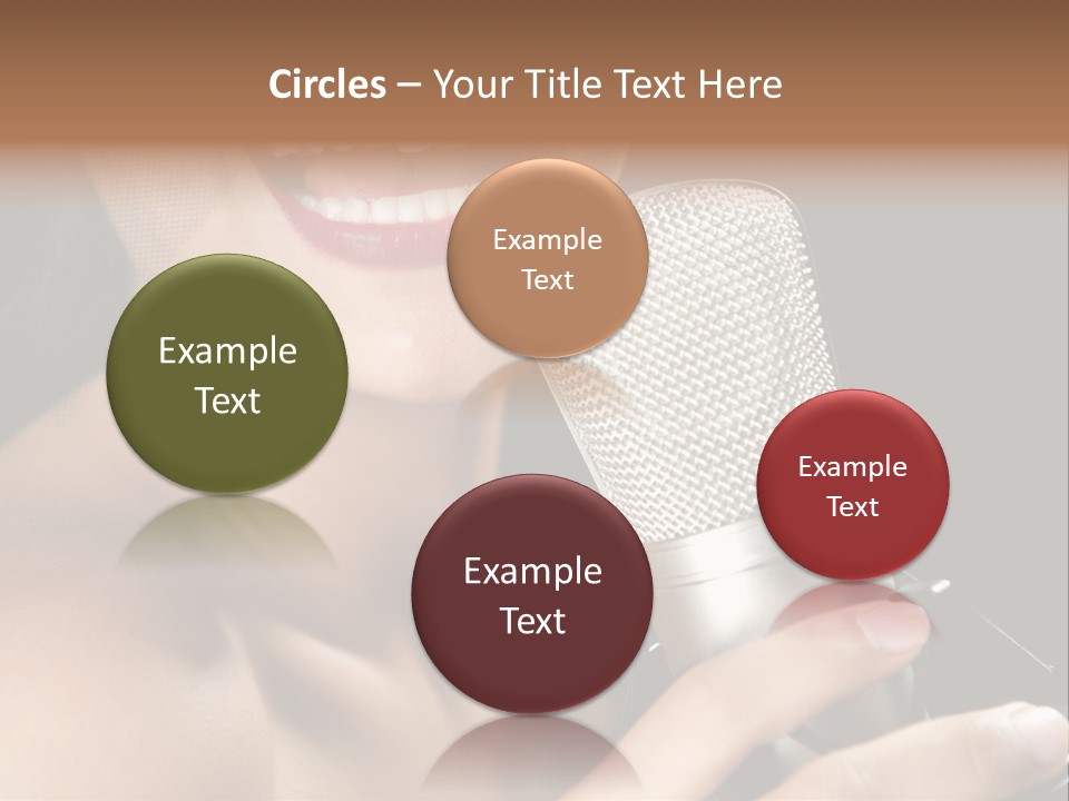 Sing Face Black PowerPoint Template