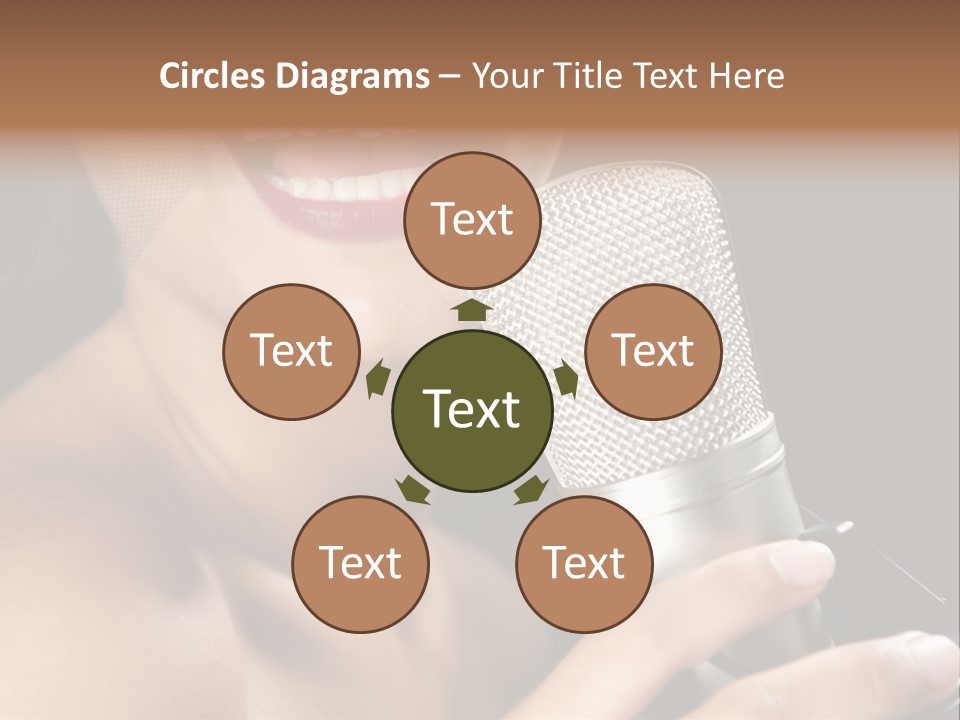 Sing Face Black PowerPoint Template