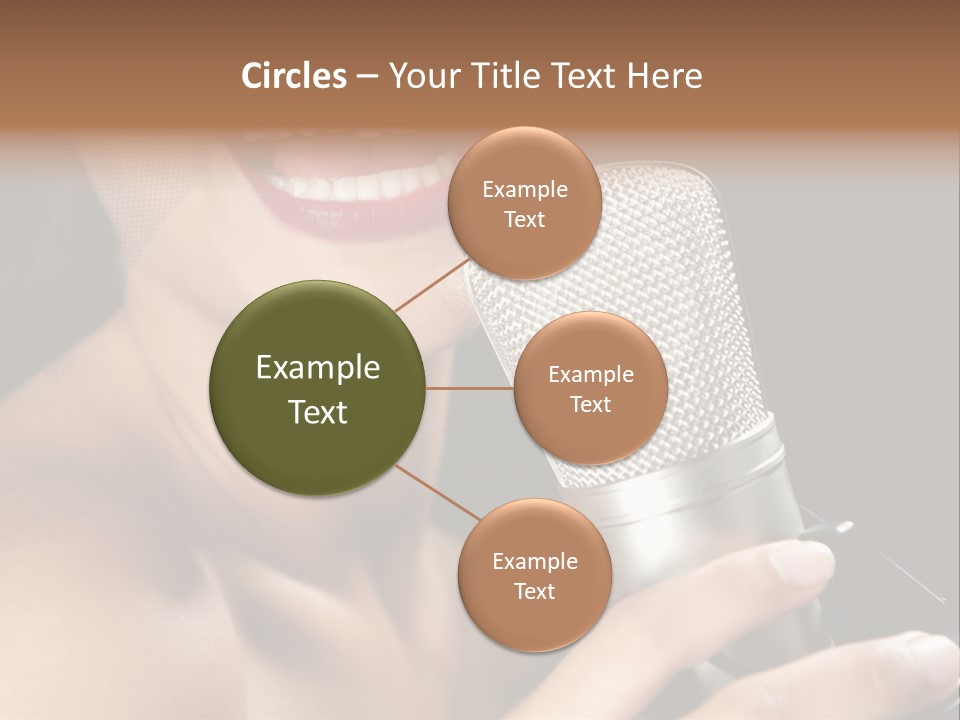 Sing Face Black PowerPoint Template