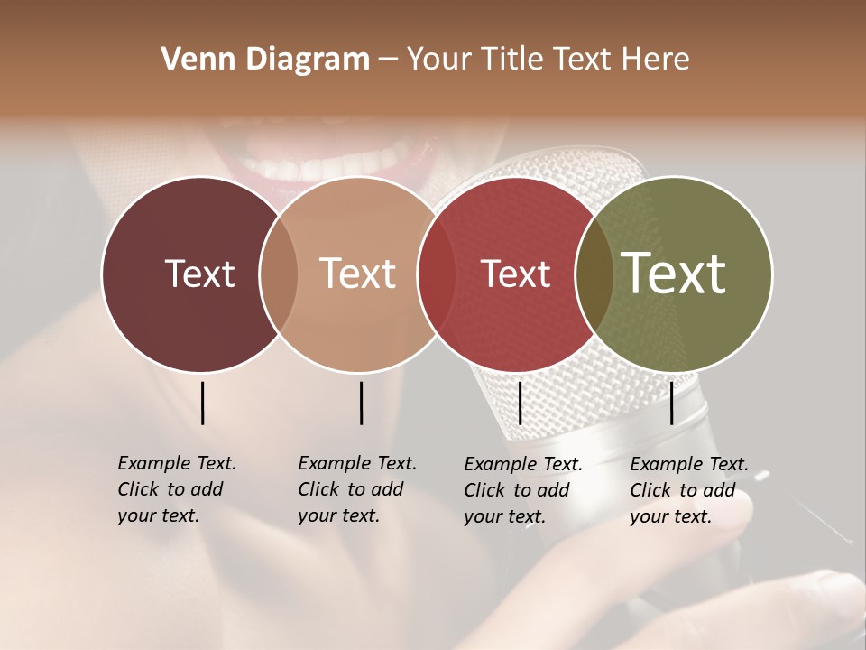 Sing Face Black PowerPoint Template