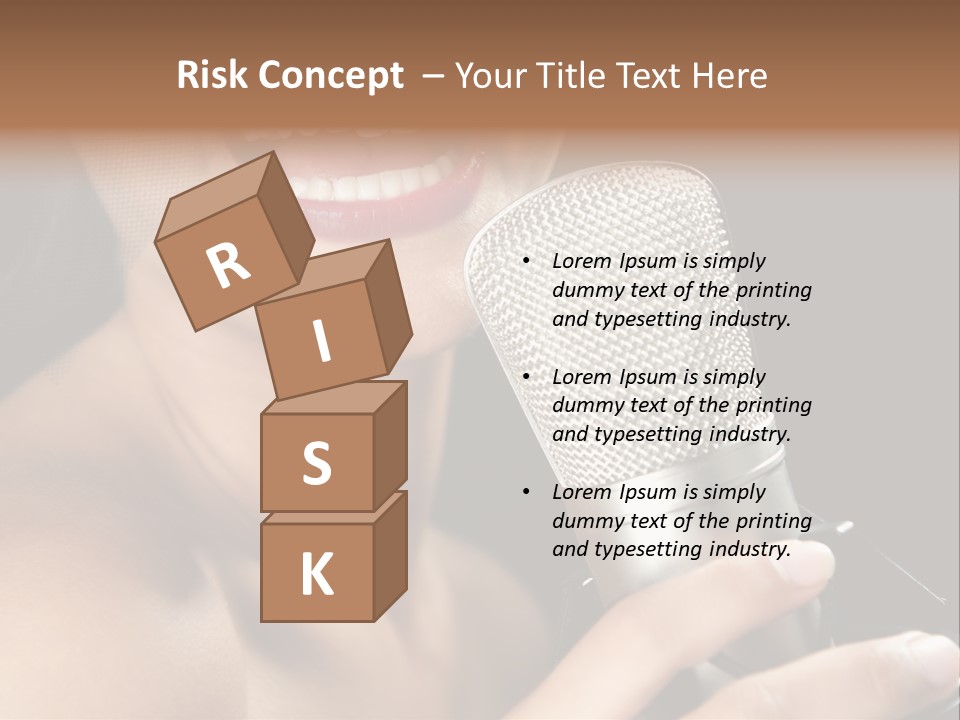 Sing Face Black PowerPoint Template