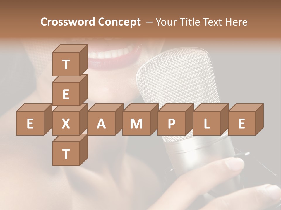 Sing Face Black PowerPoint Template