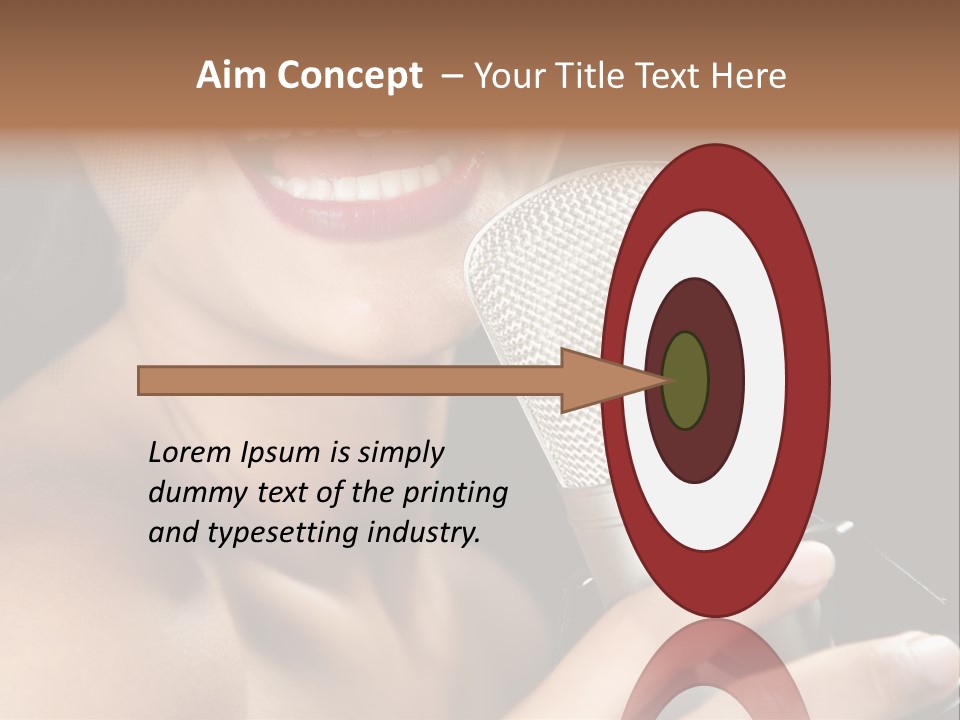 Sing Face Black PowerPoint Template