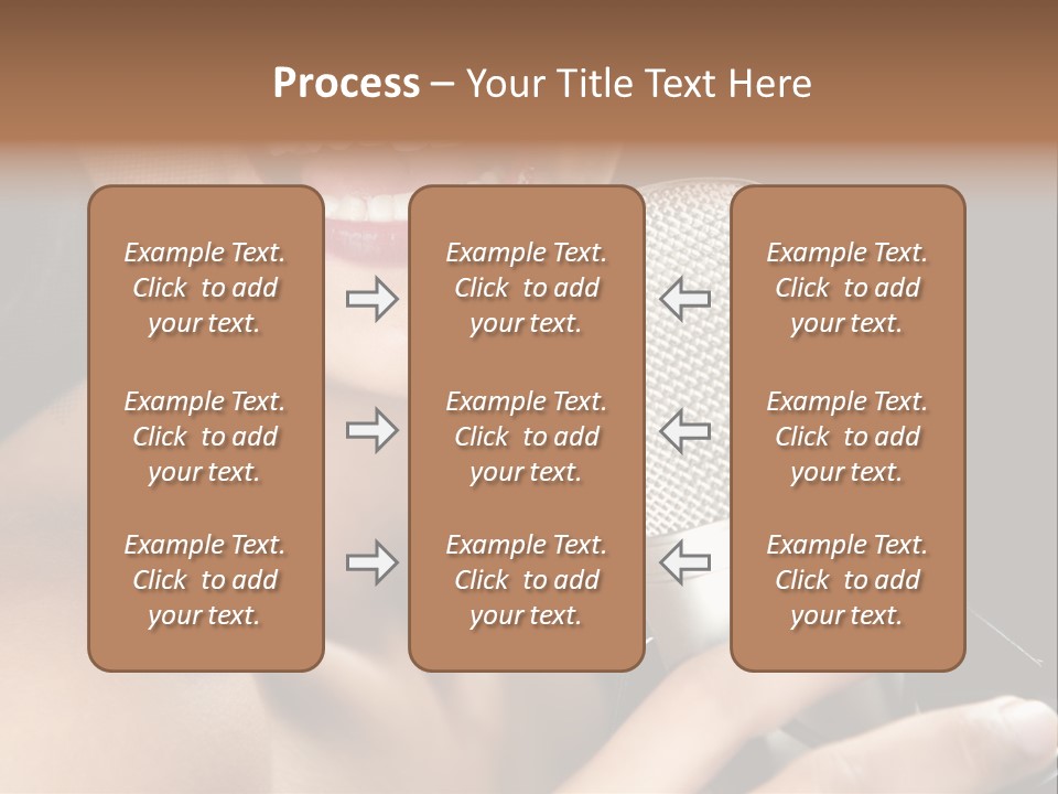 Sing Face Black PowerPoint Template