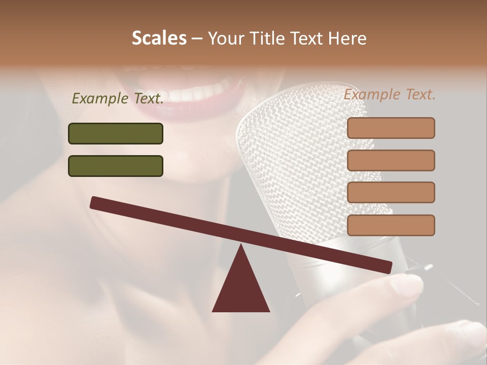 Sing Face Black PowerPoint Template