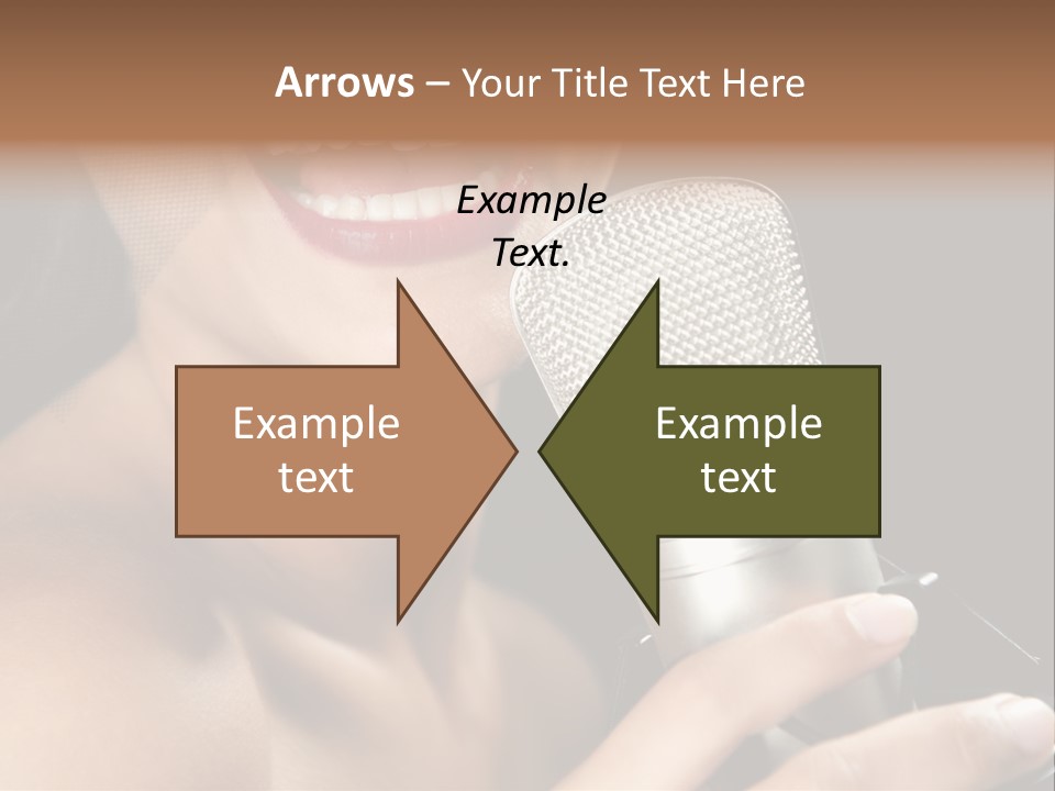 Sing Face Black PowerPoint Template