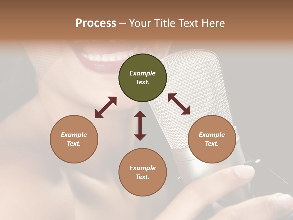 Sing Face Black PowerPoint Template