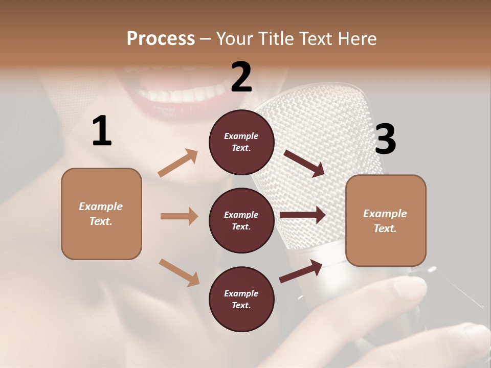 Sing Face Black PowerPoint Template