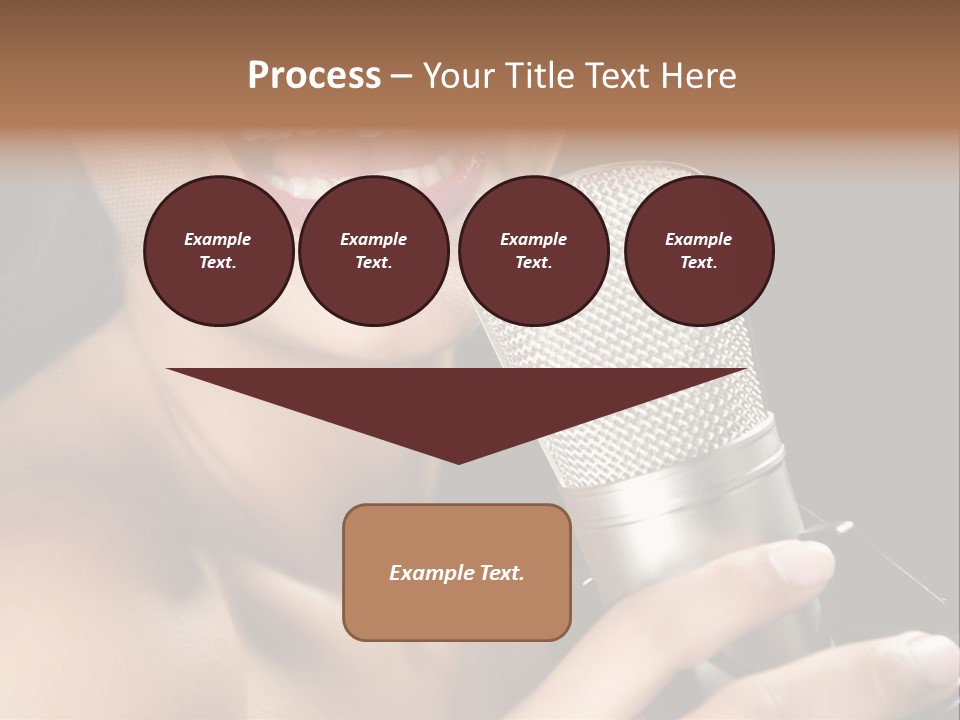 Sing Face Black PowerPoint Template