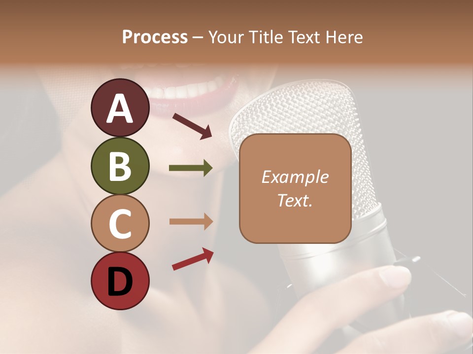 Sing Face Black PowerPoint Template