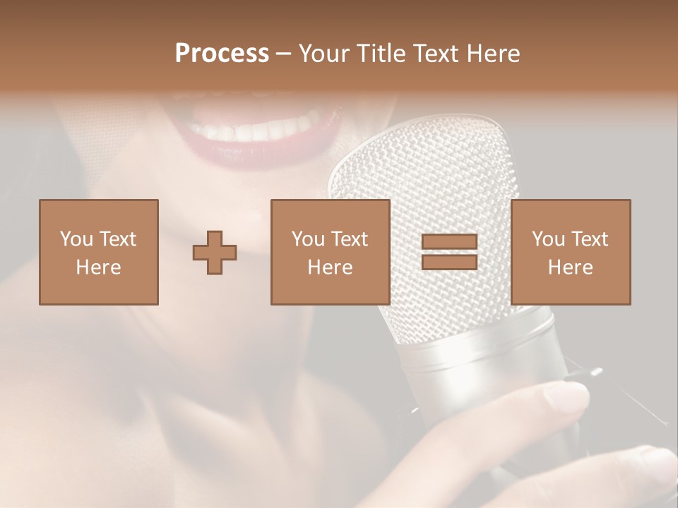 Sing Face Black PowerPoint Template