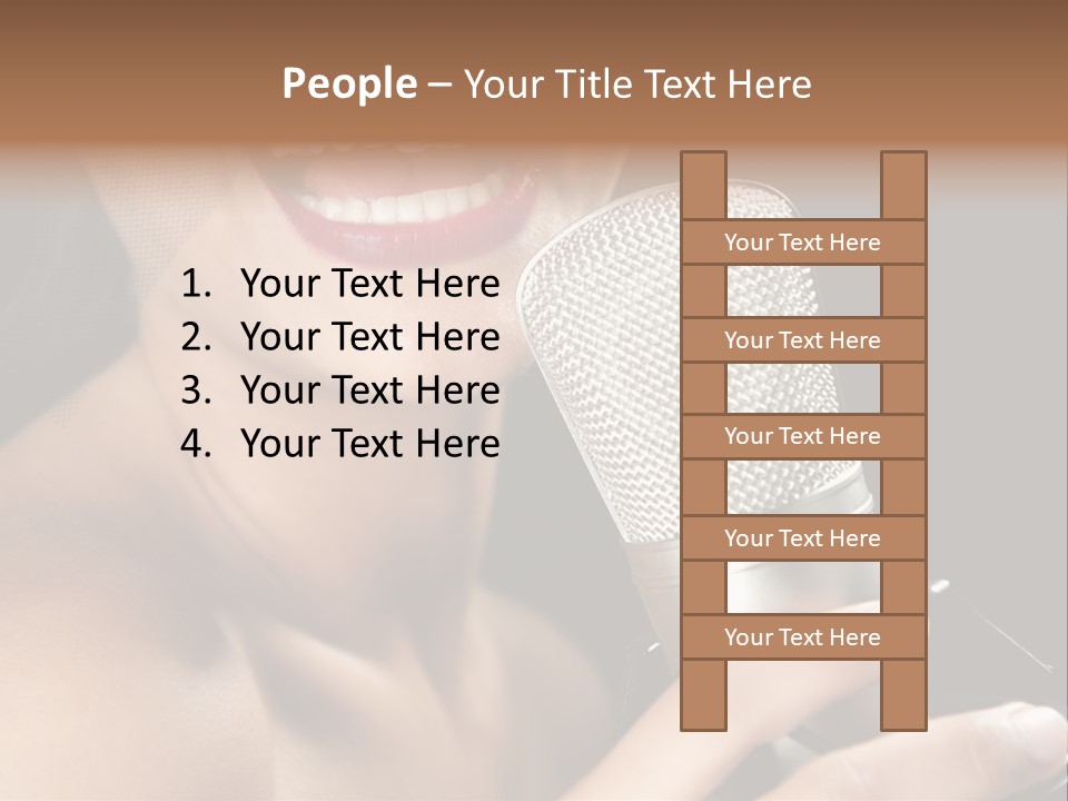 Sing Face Black PowerPoint Template