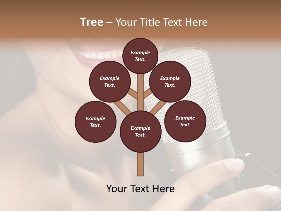 Sing Face Black PowerPoint Template