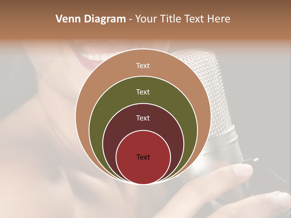 Sing Face Black PowerPoint Template