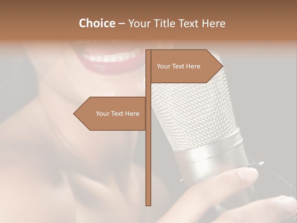 Sing Face Black PowerPoint Template