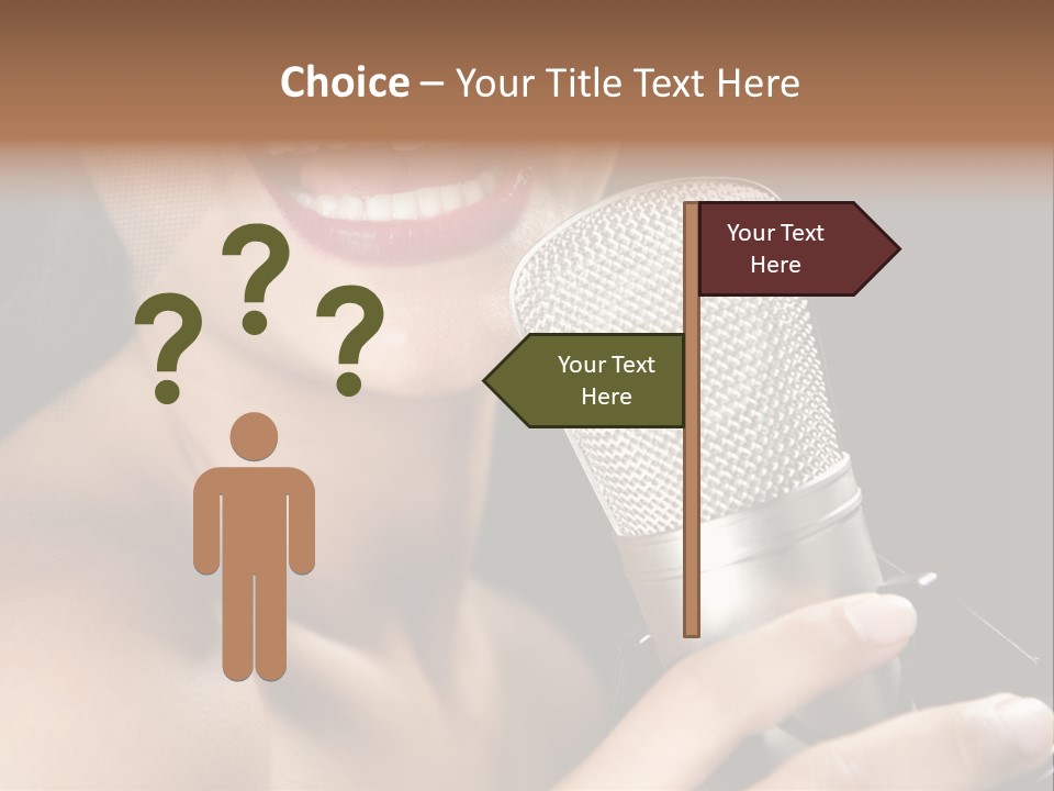 Sing Face Black PowerPoint Template