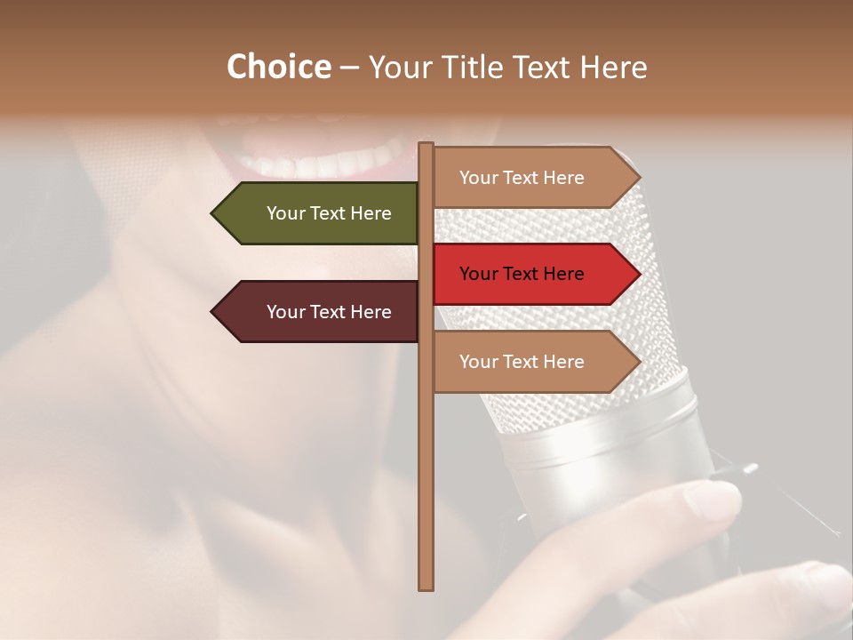 Sing Face Black PowerPoint Template