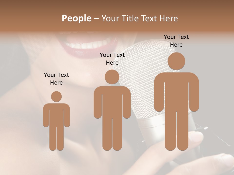 Sing Face Black PowerPoint Template