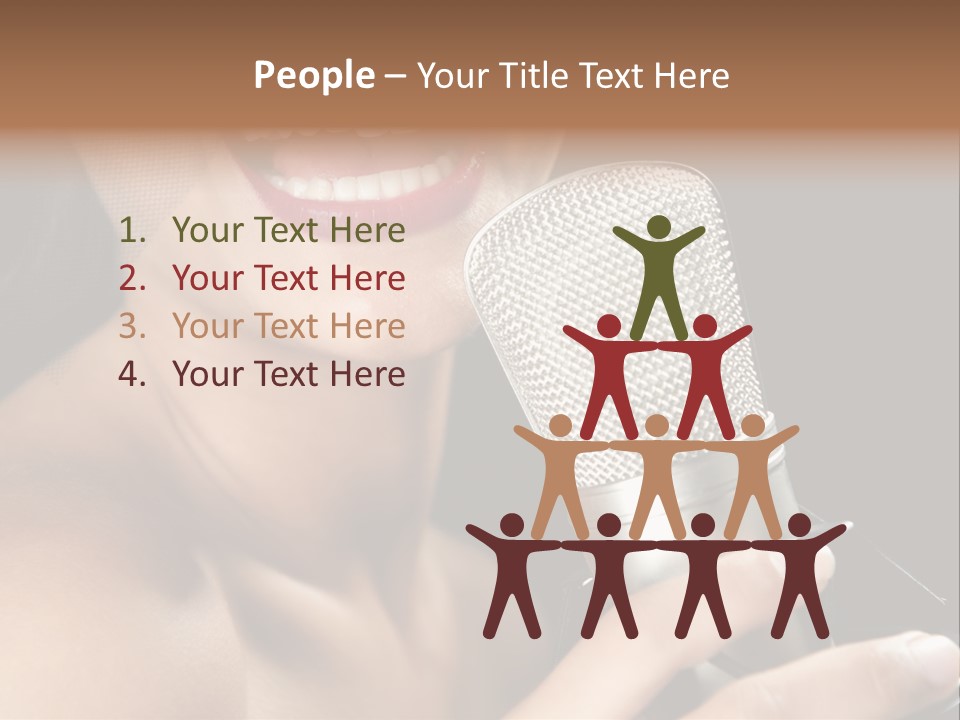 Sing Face Black PowerPoint Template