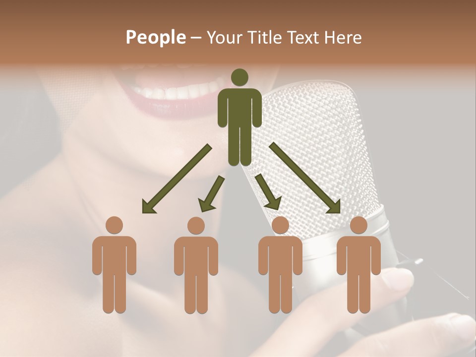 Sing Face Black PowerPoint Template