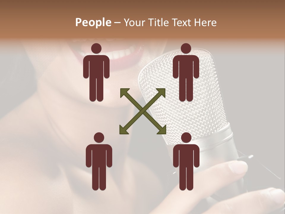 Sing Face Black PowerPoint Template