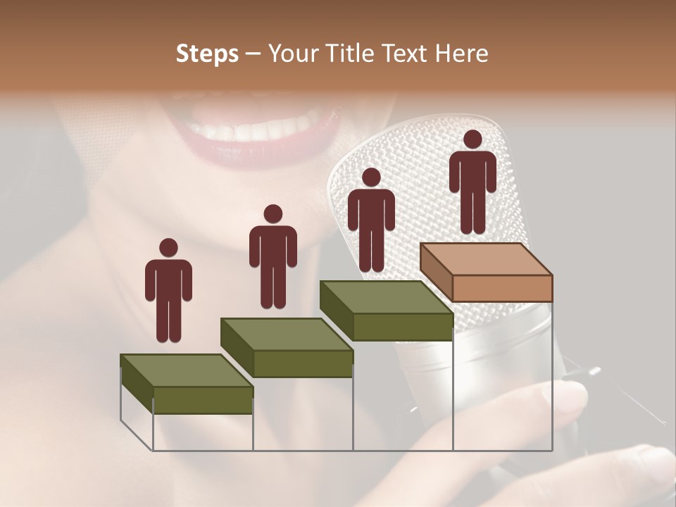 Sing Face Black PowerPoint Template