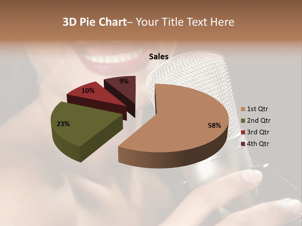 Sing Face Black PowerPoint Template