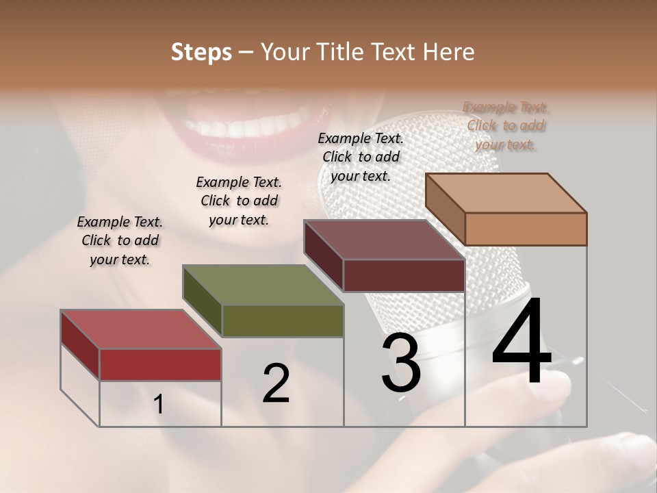 Sing Face Black PowerPoint Template