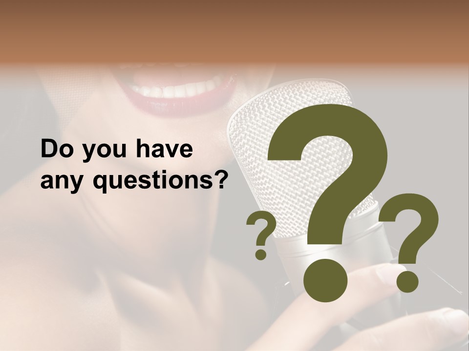 Sing Face Black PowerPoint Template