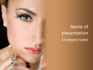 Glamour Hairstyle Jewelry PowerPoint Template