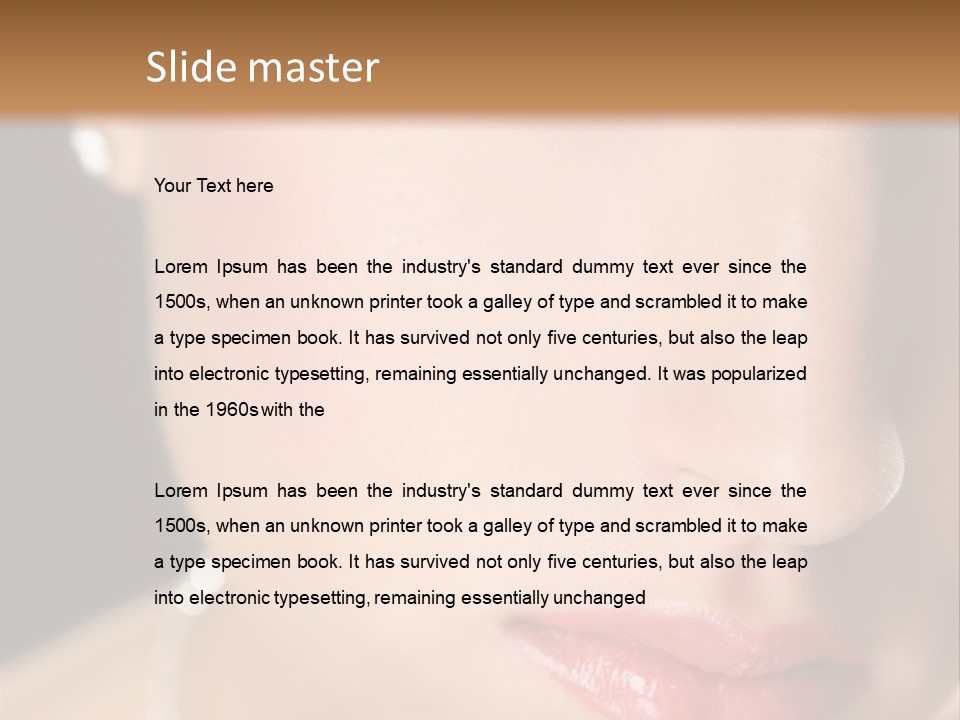 Glamour Hairstyle Jewelry PowerPoint Template