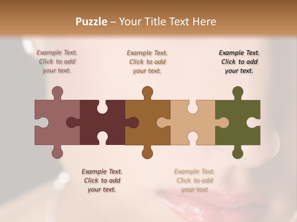 Glamour Hairstyle Jewelry PowerPoint Template