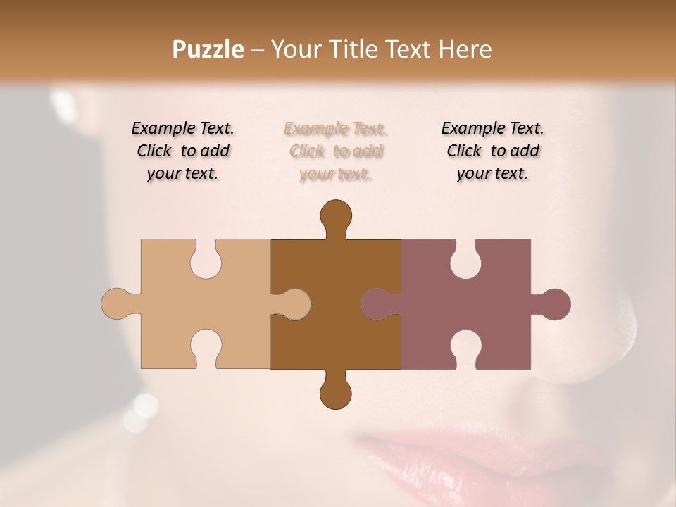 Glamour Hairstyle Jewelry PowerPoint Template