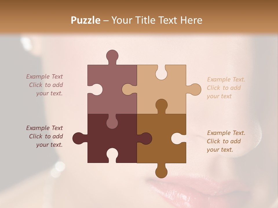 Glamour Hairstyle Jewelry PowerPoint Template